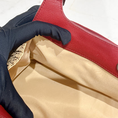 Dior Monogram Columbus Pocket Shoulder Bag in Beige / Red