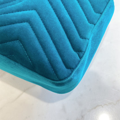 Gucci GG Marmont Small in Turquoise Velvet
