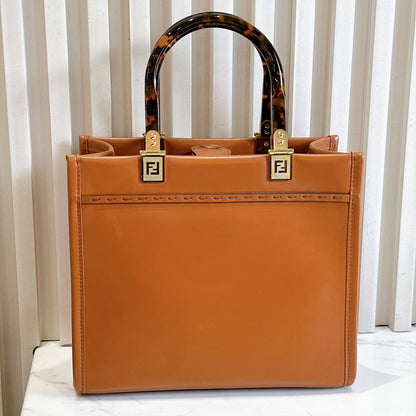 Fendi Sunshine Small Tote in Brown