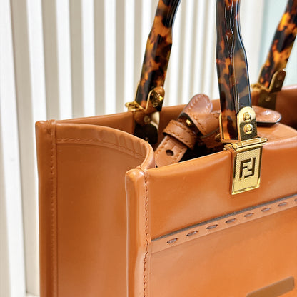 Fendi Sunshine Small Tote in Brown