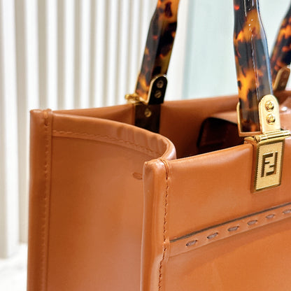 Fendi Sunshine Small Tote in Brown