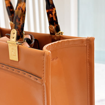 Fendi Sunshine Small Tote in Brown