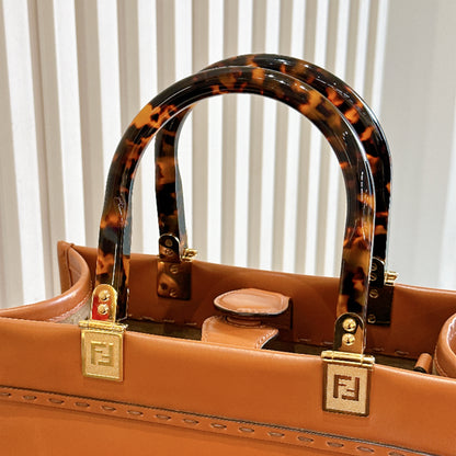 Fendi Sunshine Small Tote in Brown