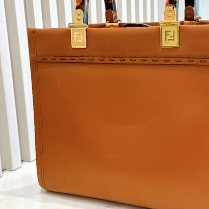 Fendi Sunshine Small Tote in Brown
