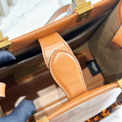 Fendi Sunshine Small Tote in Brown
