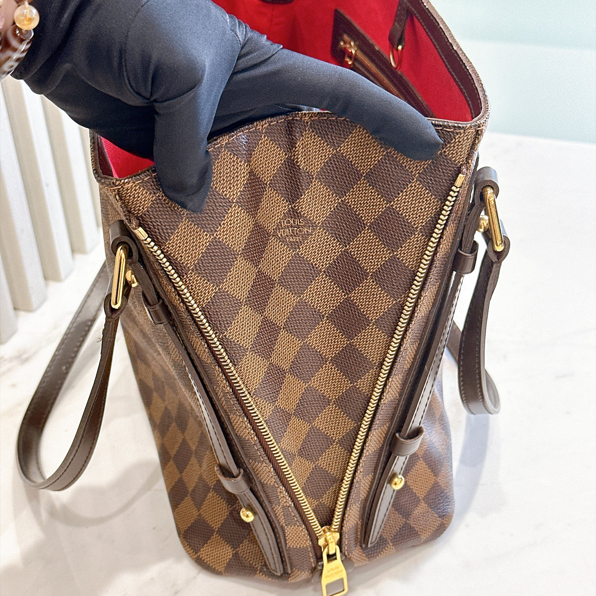 LV Damier Ebene Cabas Rivington