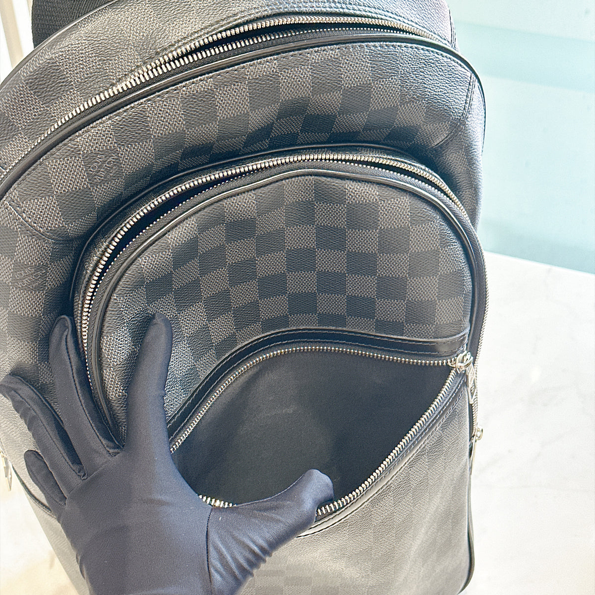 LV Damier Graphite Michael Backpack