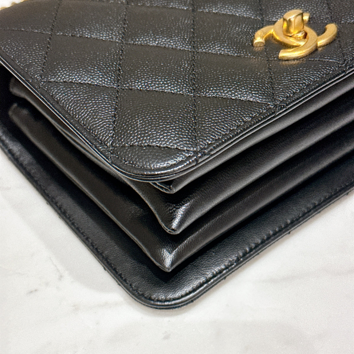 Chanel 23B Quilted Accordion Flap Bag