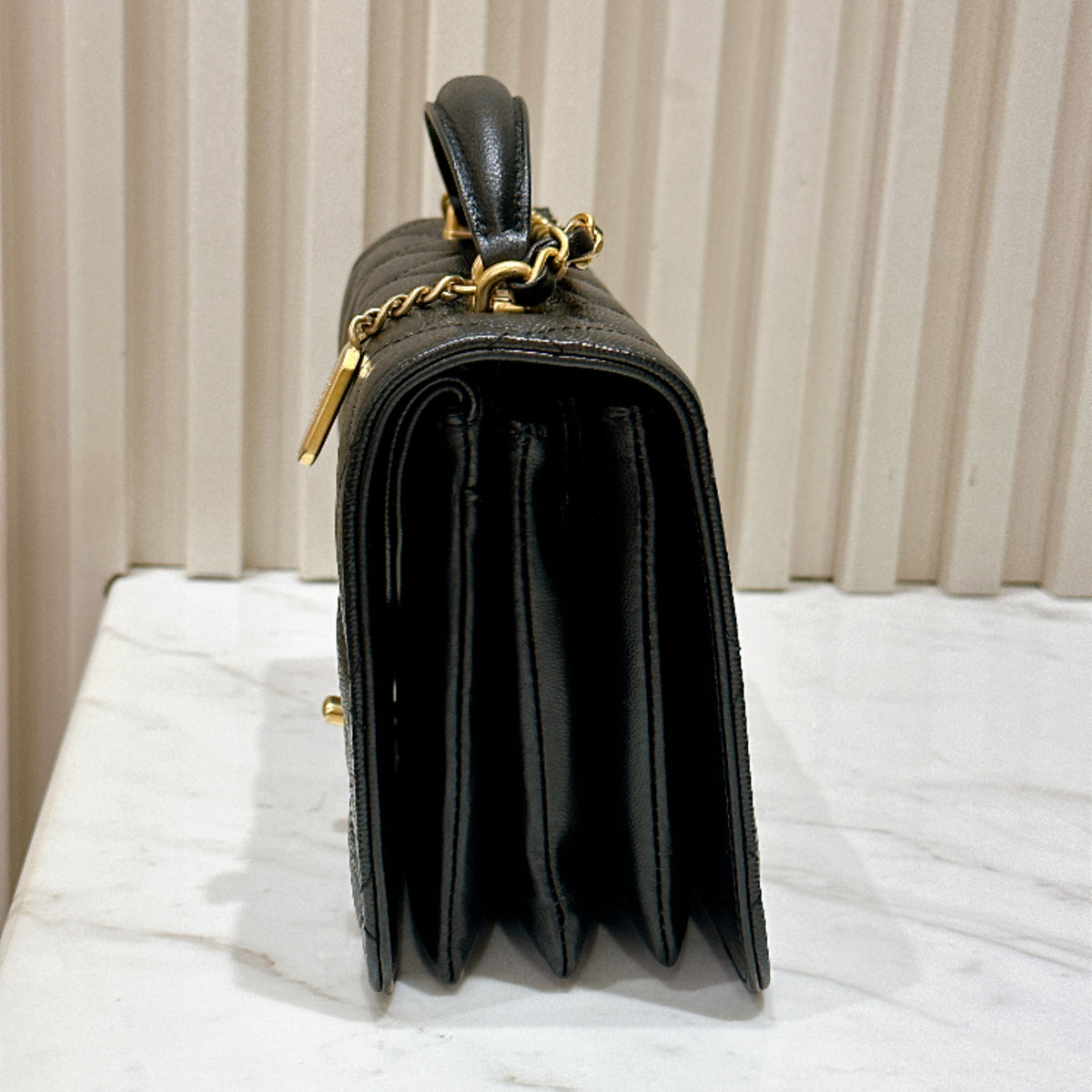 Chanel 23B Quilted Accordion Flap Bag