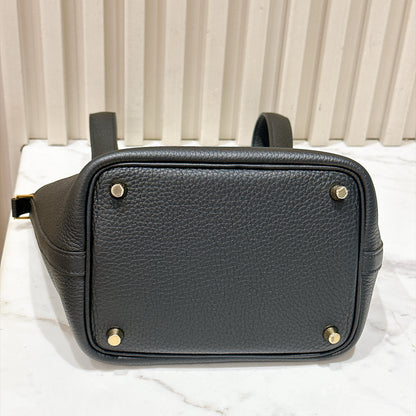 Hermes Picotin 18 Noir in GHW