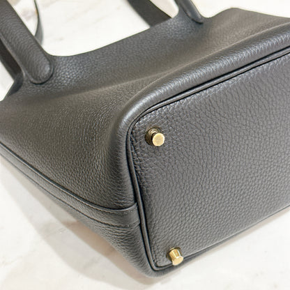 Hermes Picotin 18 Noir in GHW