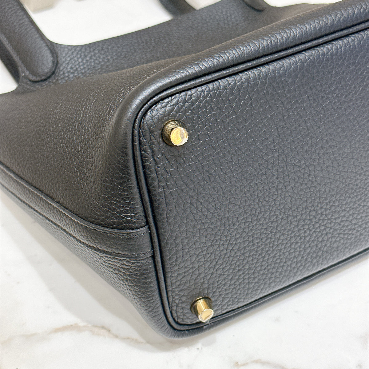 Hermes Picotin 18 Noir in GHW