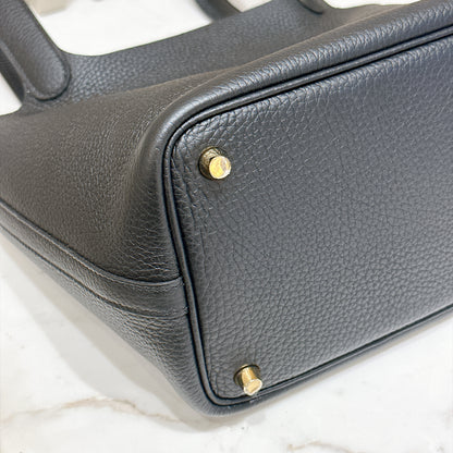 Hermes Picotin 18 Noir in GHW