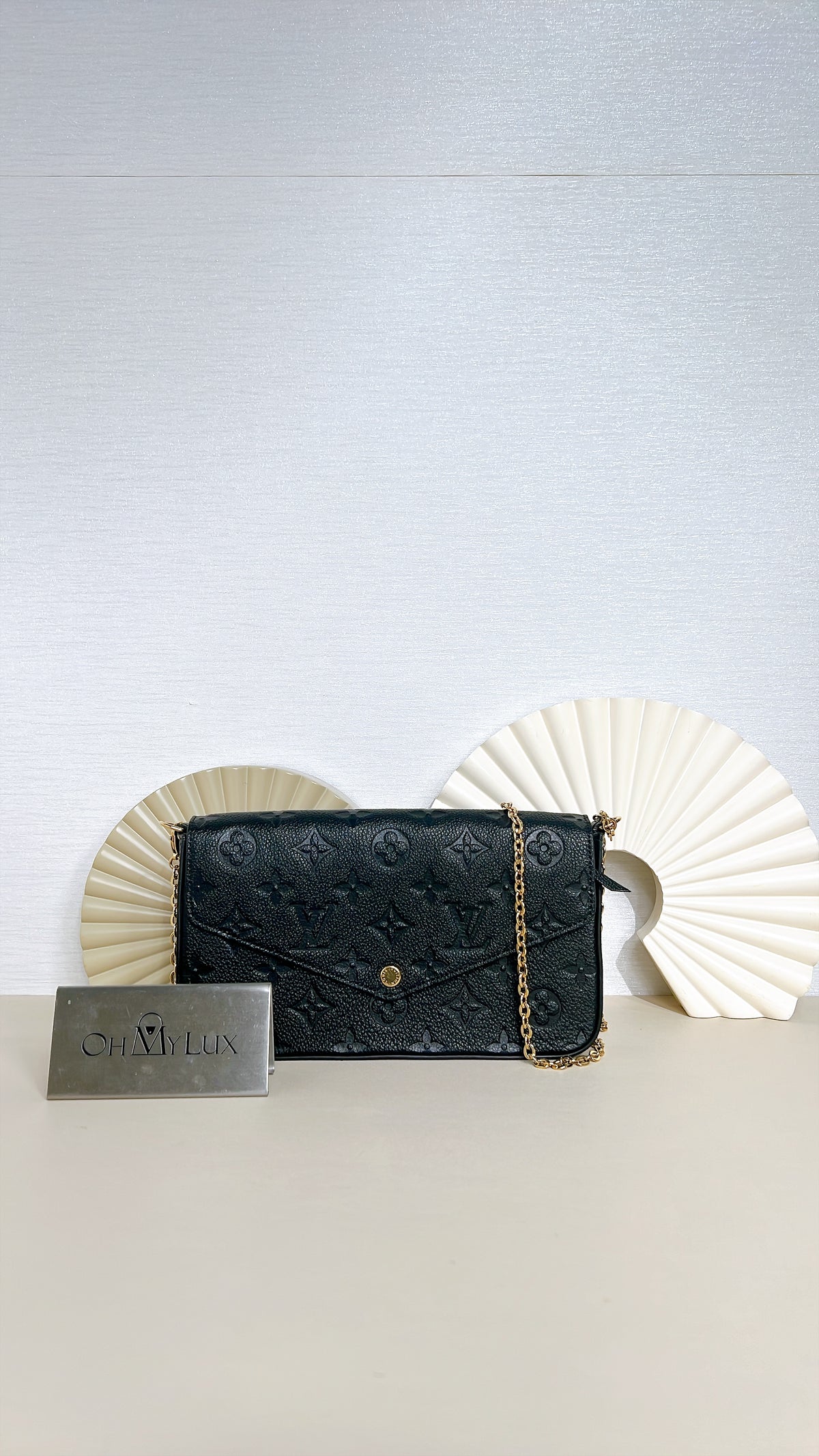 LV Felicie Pochette in Black Empreinte Leather