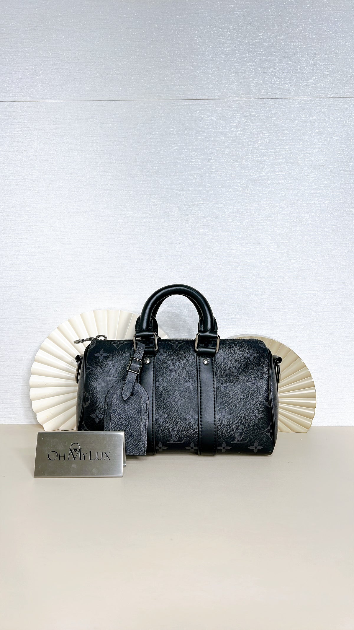 LV Keepall 25 in Monogram Eclipse