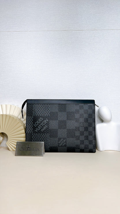 LV Voyage Pochette Damier Graphite 3D