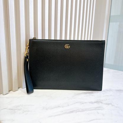 Gucci GG Marmont Clutch in Black GHW