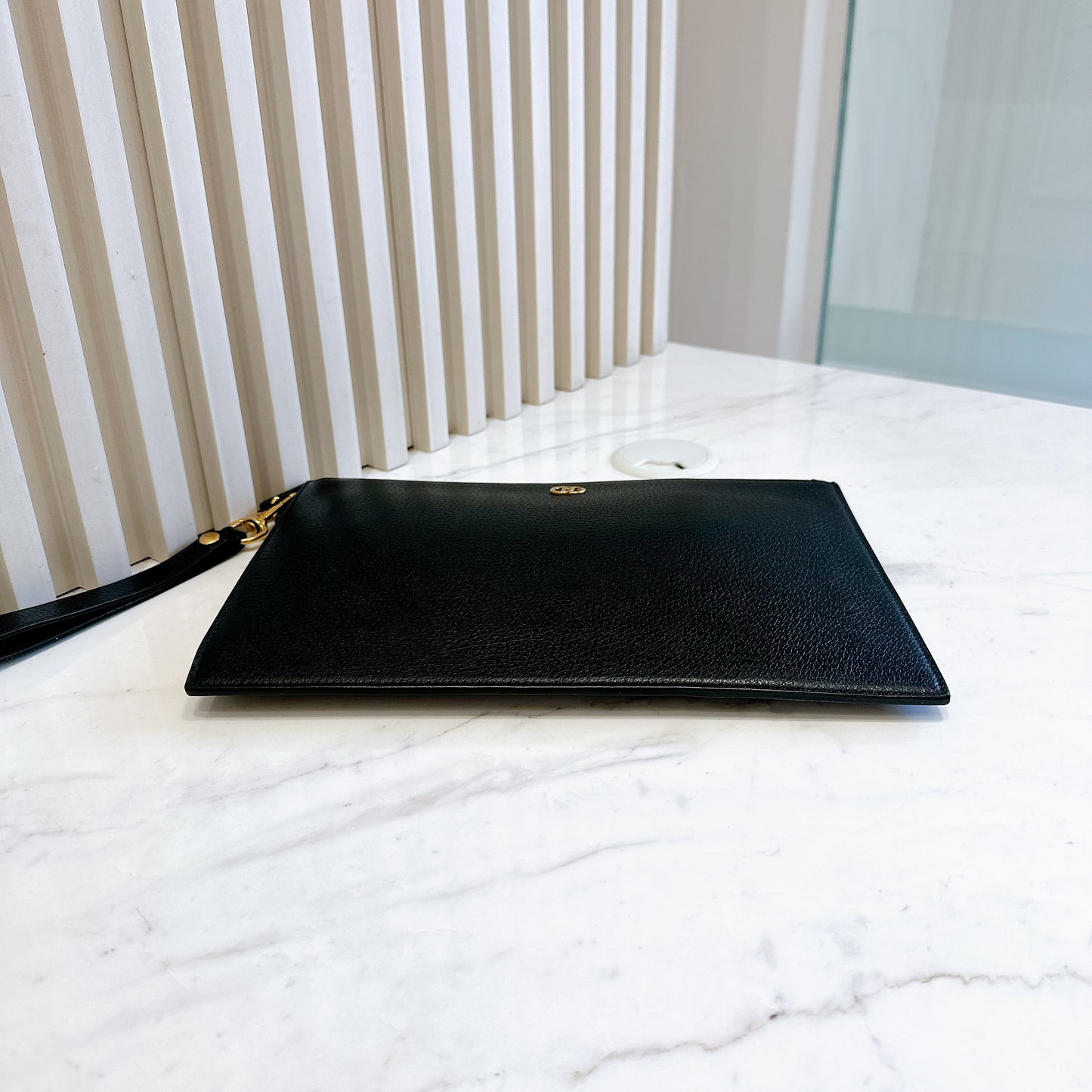 Gucci GG Marmont Clutch in Black GHW