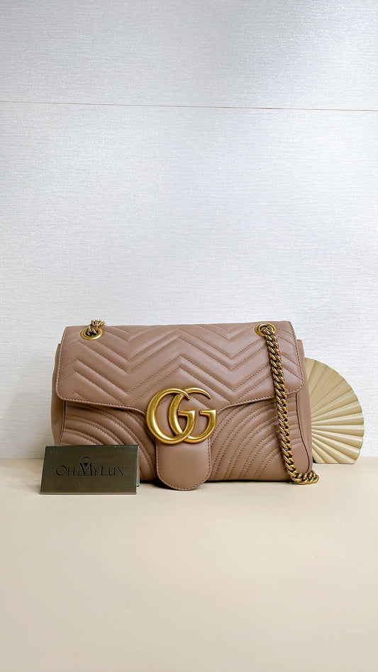 Gucci Marmont Medium Flap in Rose Pink
