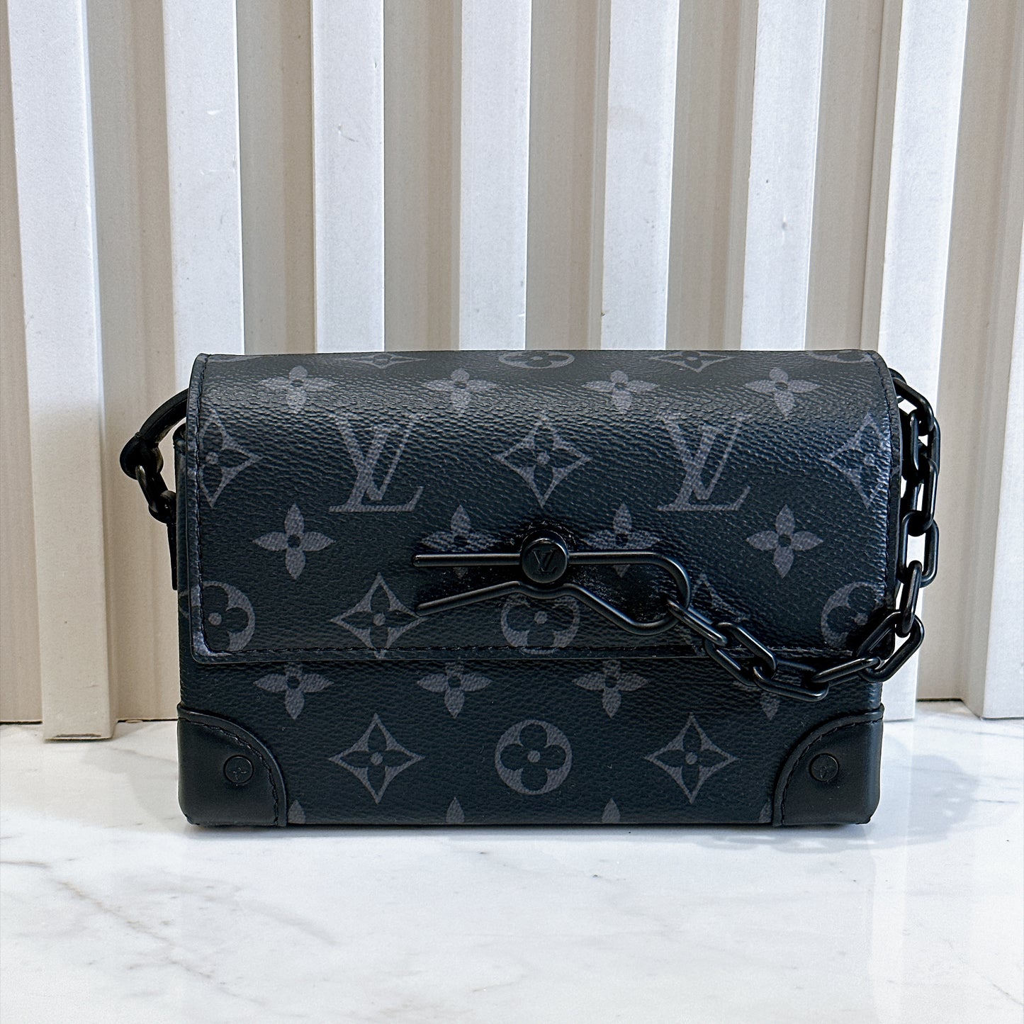 LV Steamer Wearable Wallet in Monogram Eclipse