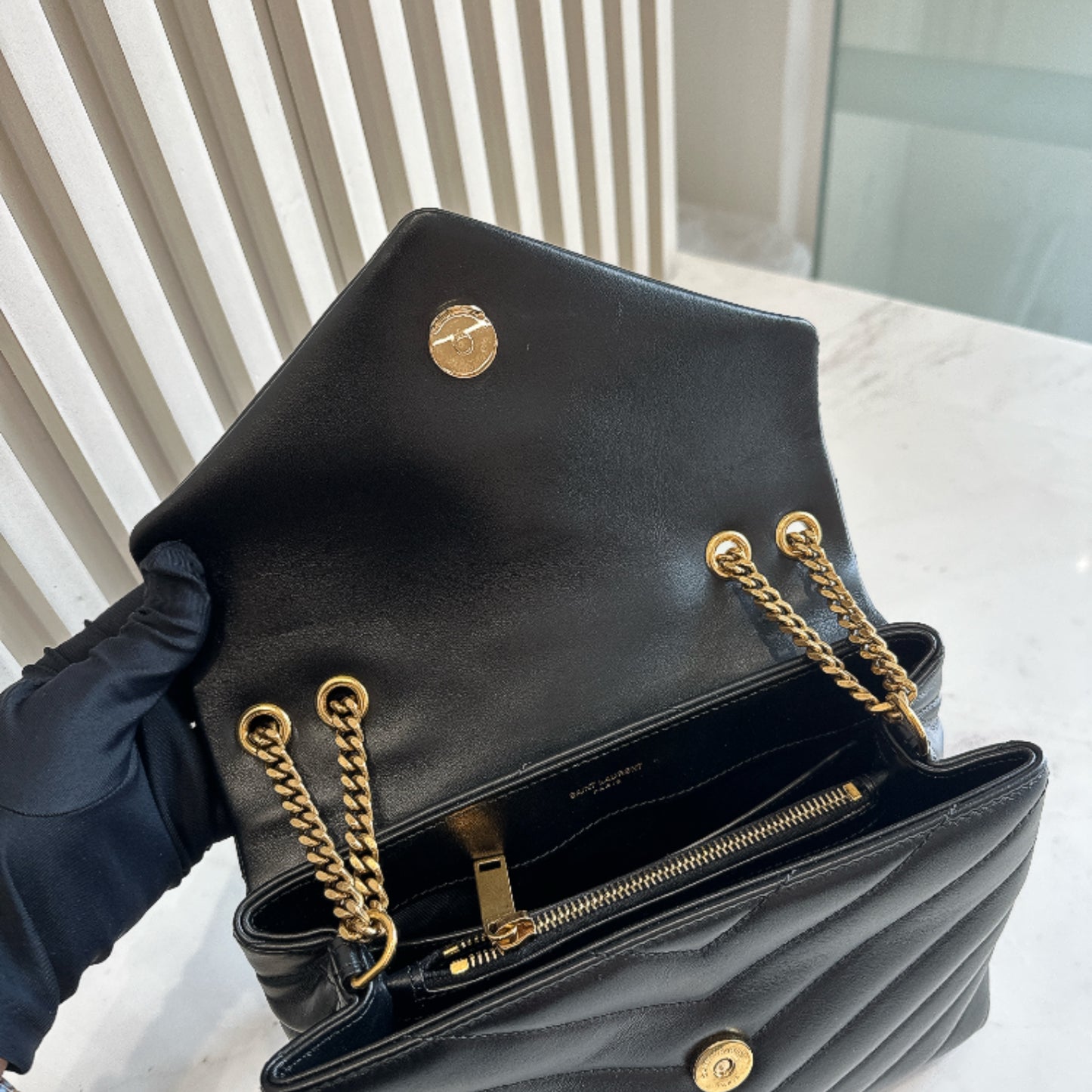 YSL Lou Small In Black GHW