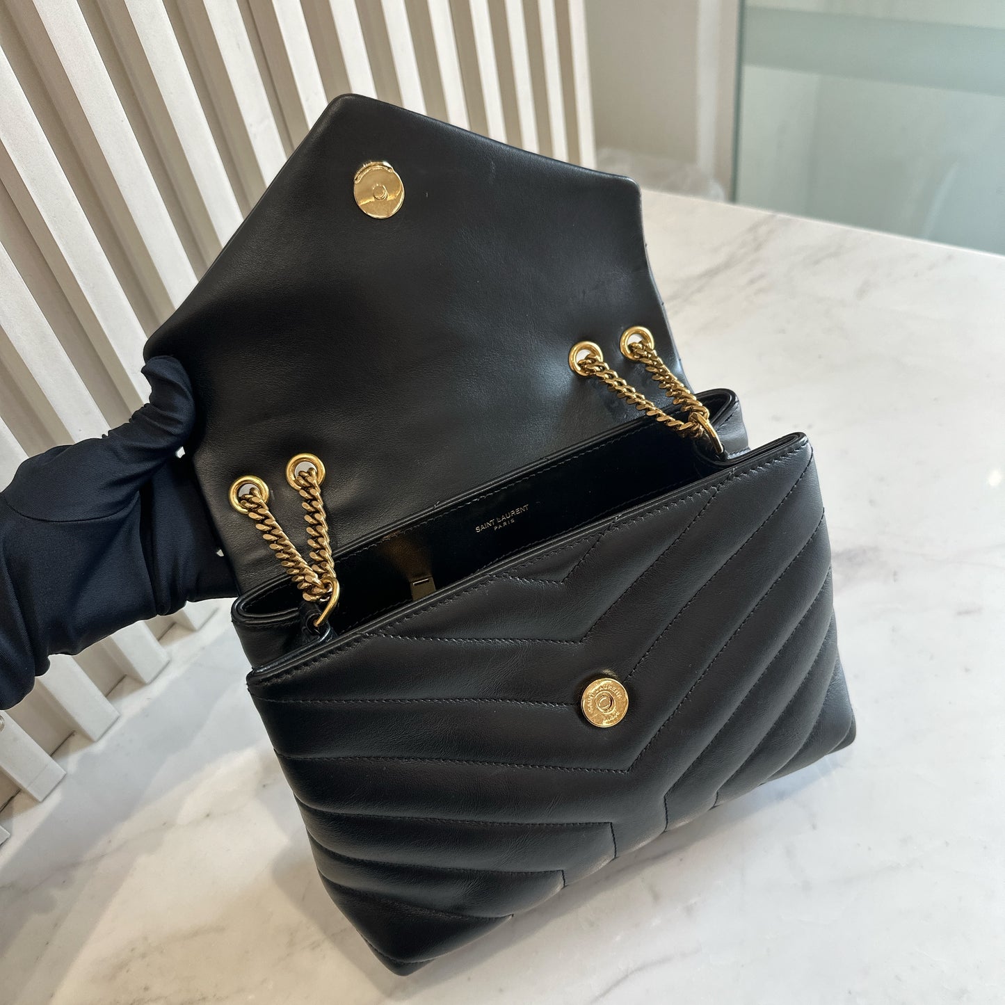 YSL Lou Small In Black GHW