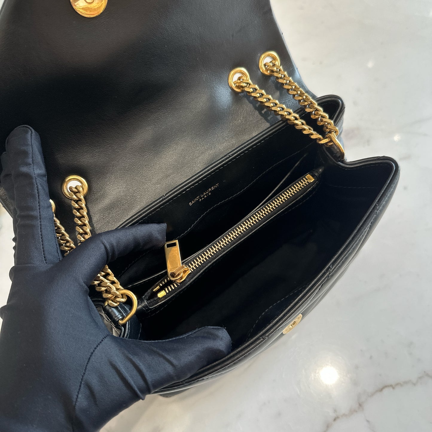 YSL Lou Small In Black GHW
