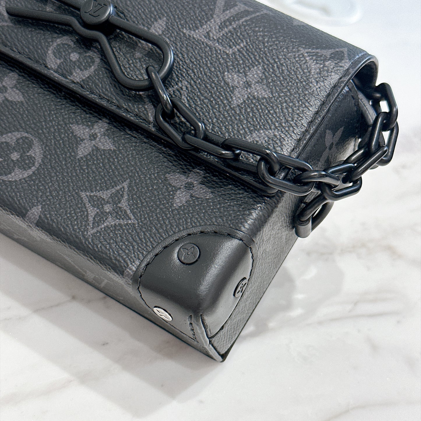 LV Steamer Wearable Wallet in Monogram Eclipse