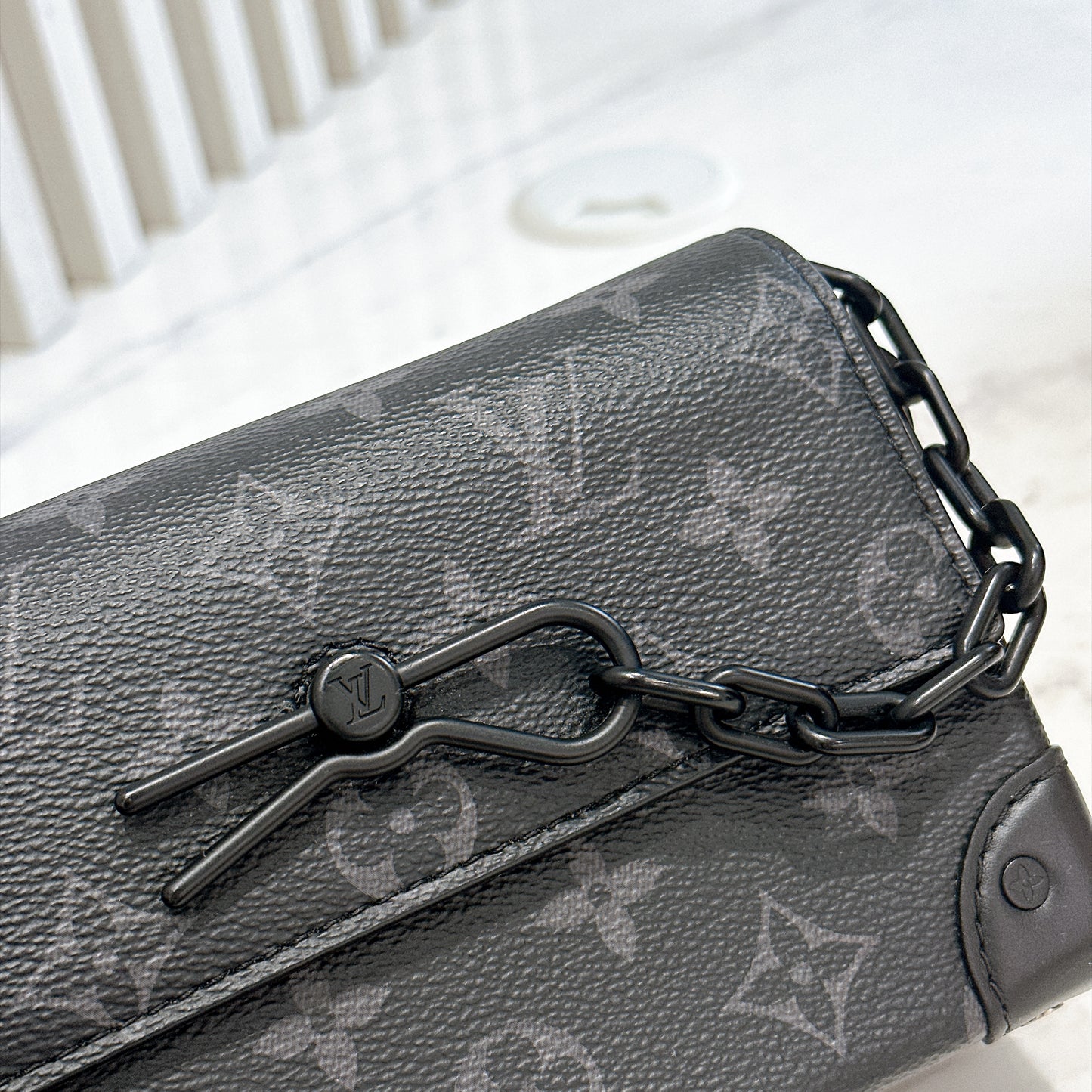 LV Steamer Wearable Wallet in Monogram Eclipse