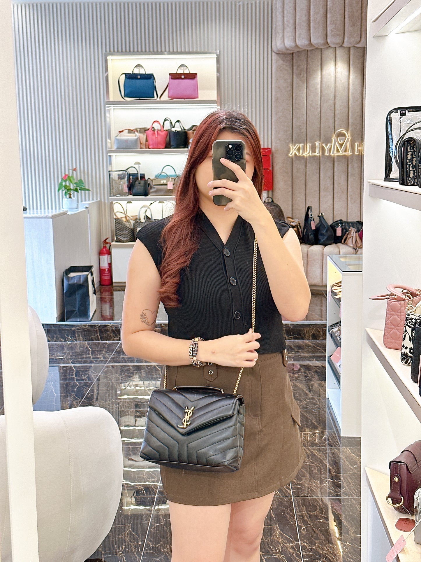 YSL Lou Small In Black GHW