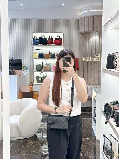 LV Steamer Wearable Wallet in Monogram Eclipse