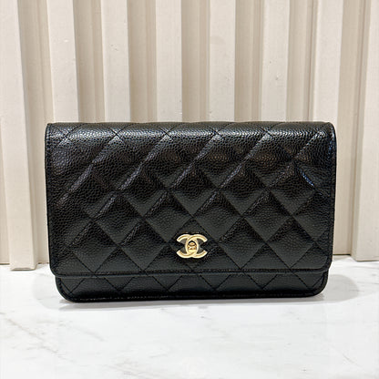 Chanel Turn Lock CC WOC in Black GHW