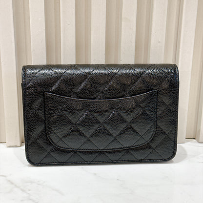 Chanel Turn Lock CC WOC in Black GHW