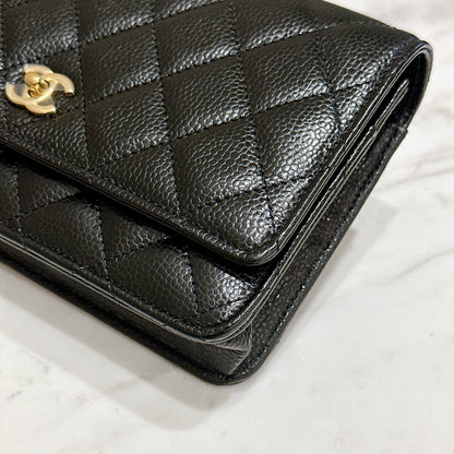 Chanel Turn Lock CC WOC in Black GHW