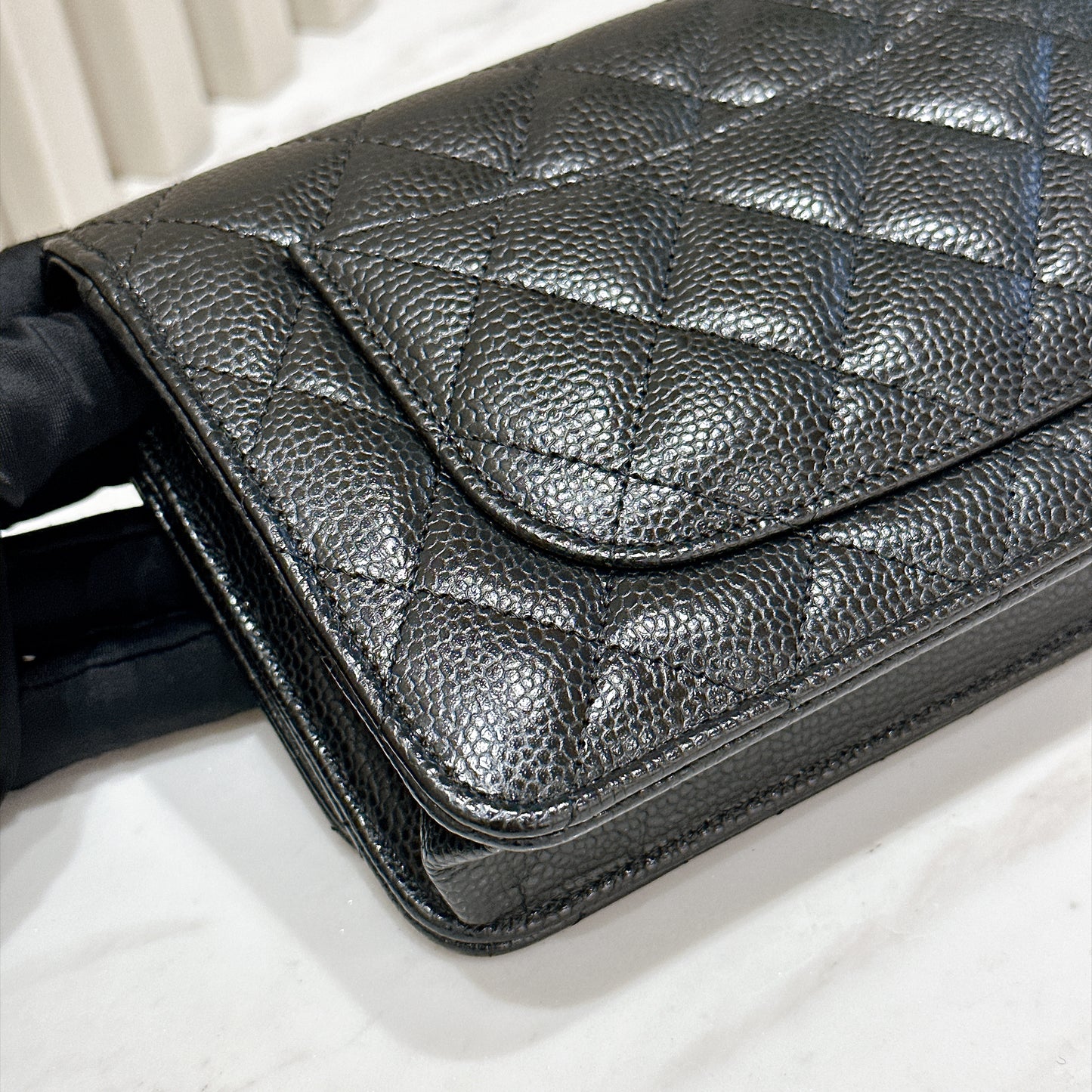 Chanel Turn Lock CC WOC in Black GHW