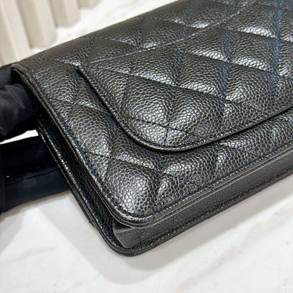 Chanel Turn Lock CC WOC in Black GHW