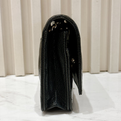 Chanel Turn Lock CC WOC in Black GHW