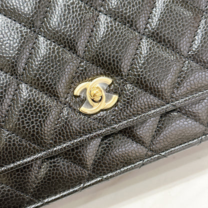 Chanel Turn Lock CC WOC in Black GHW