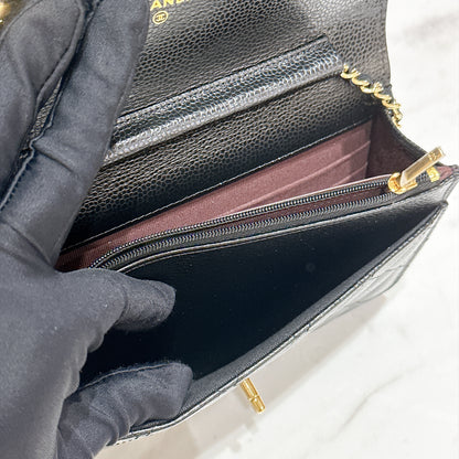 Chanel Turn Lock CC WOC in Black GHW