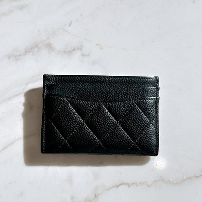 Chanel Classic Card Holder in Black Caviar