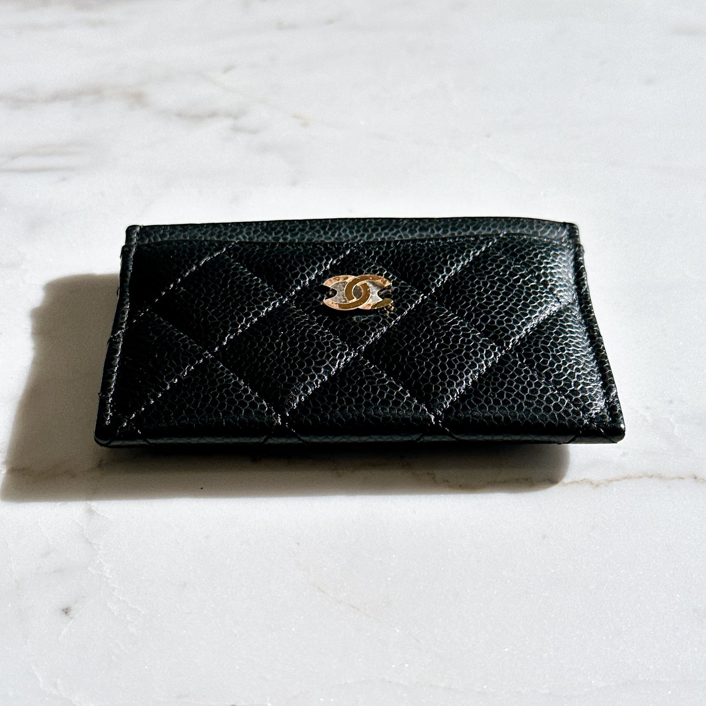Chanel Classic Card Holder in Black Caviar