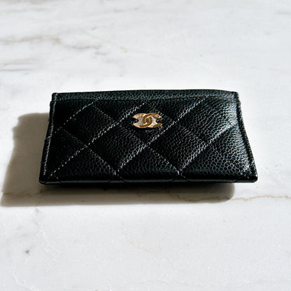 Chanel Classic Card Holder in Black Caviar