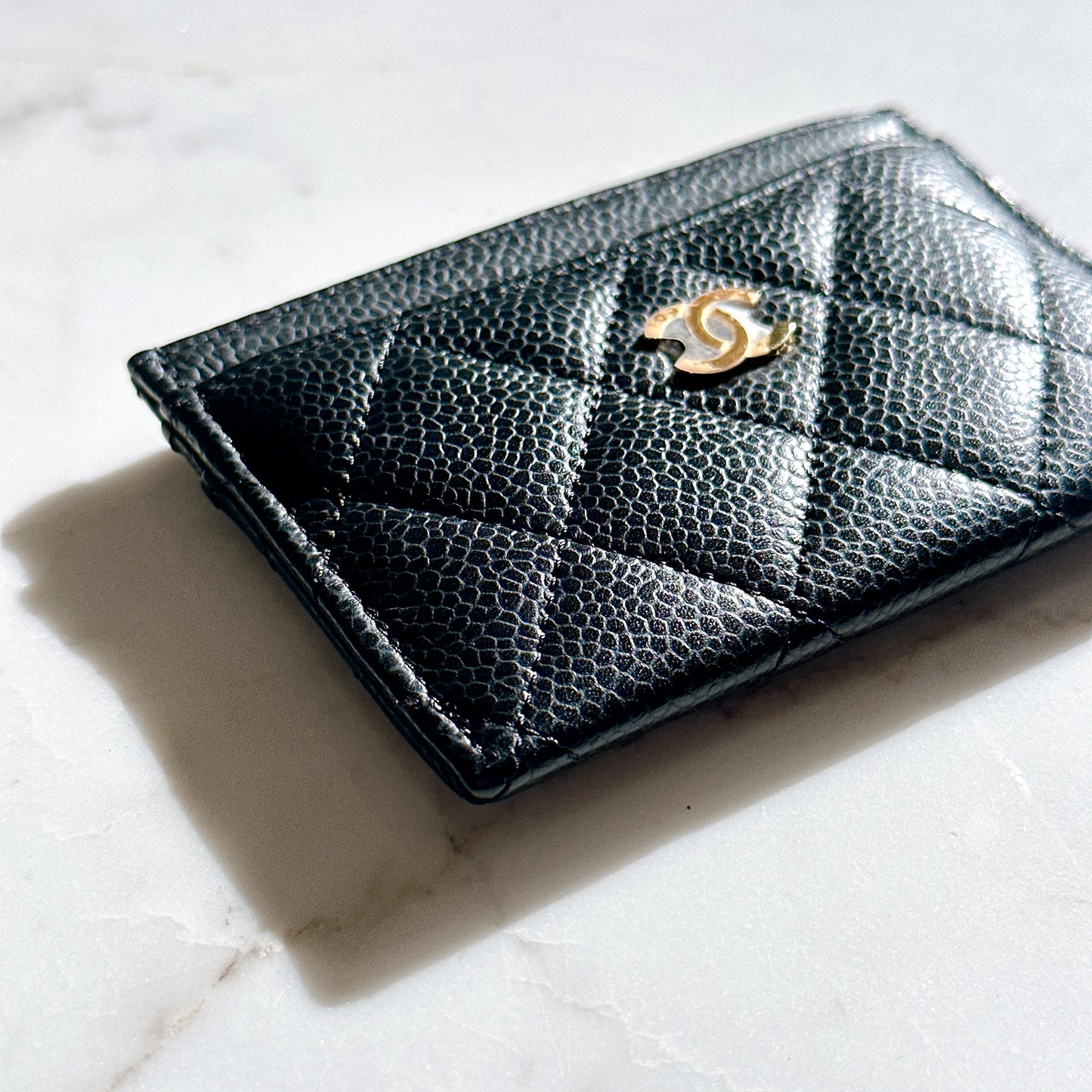 Chanel Classic Card Holder in Black Caviar