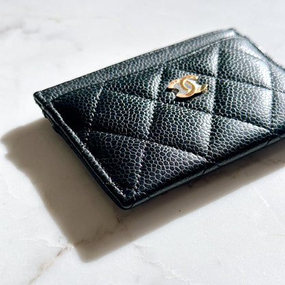 Chanel Classic Card Holder in Black Caviar