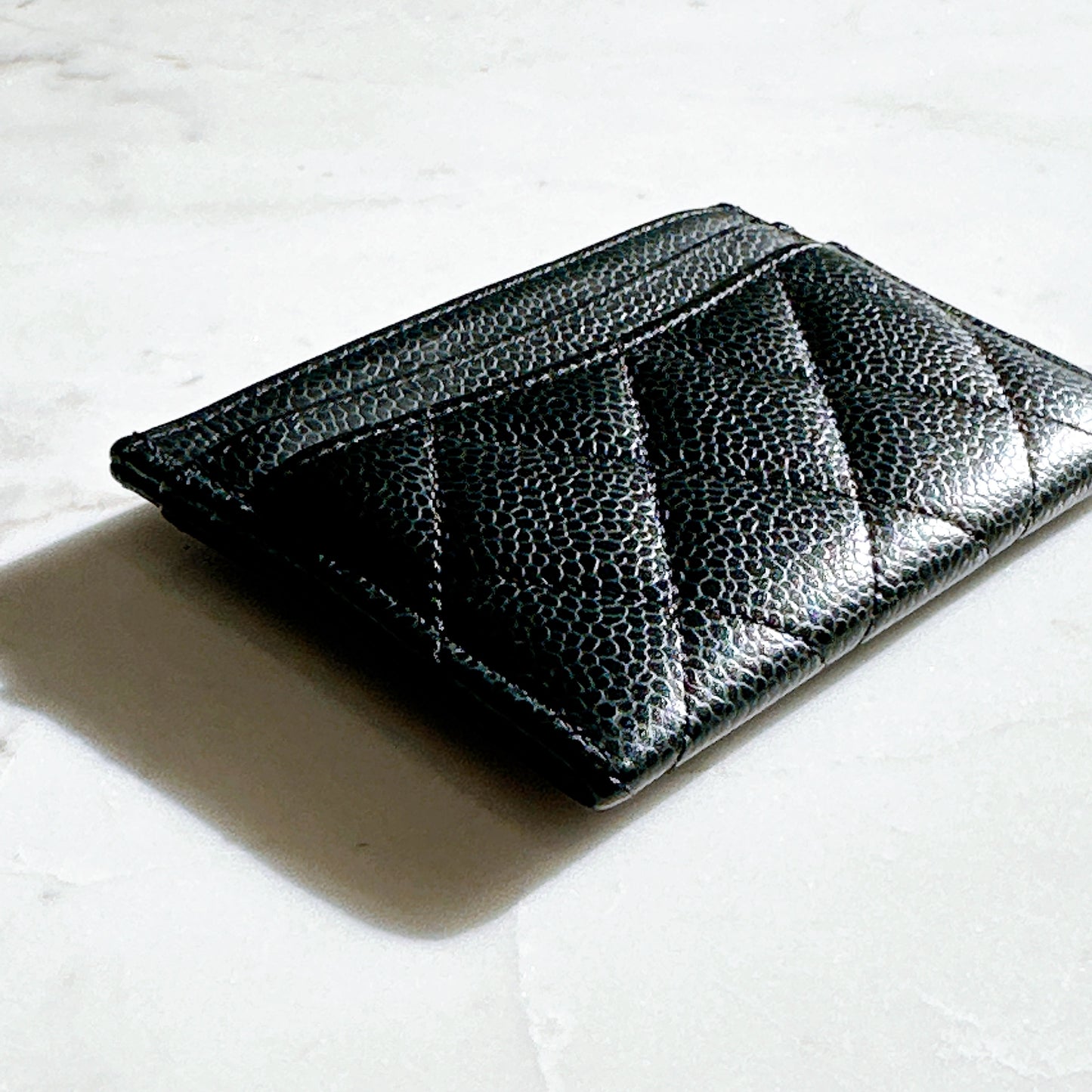 Chanel Classic Card Holder in Black Caviar