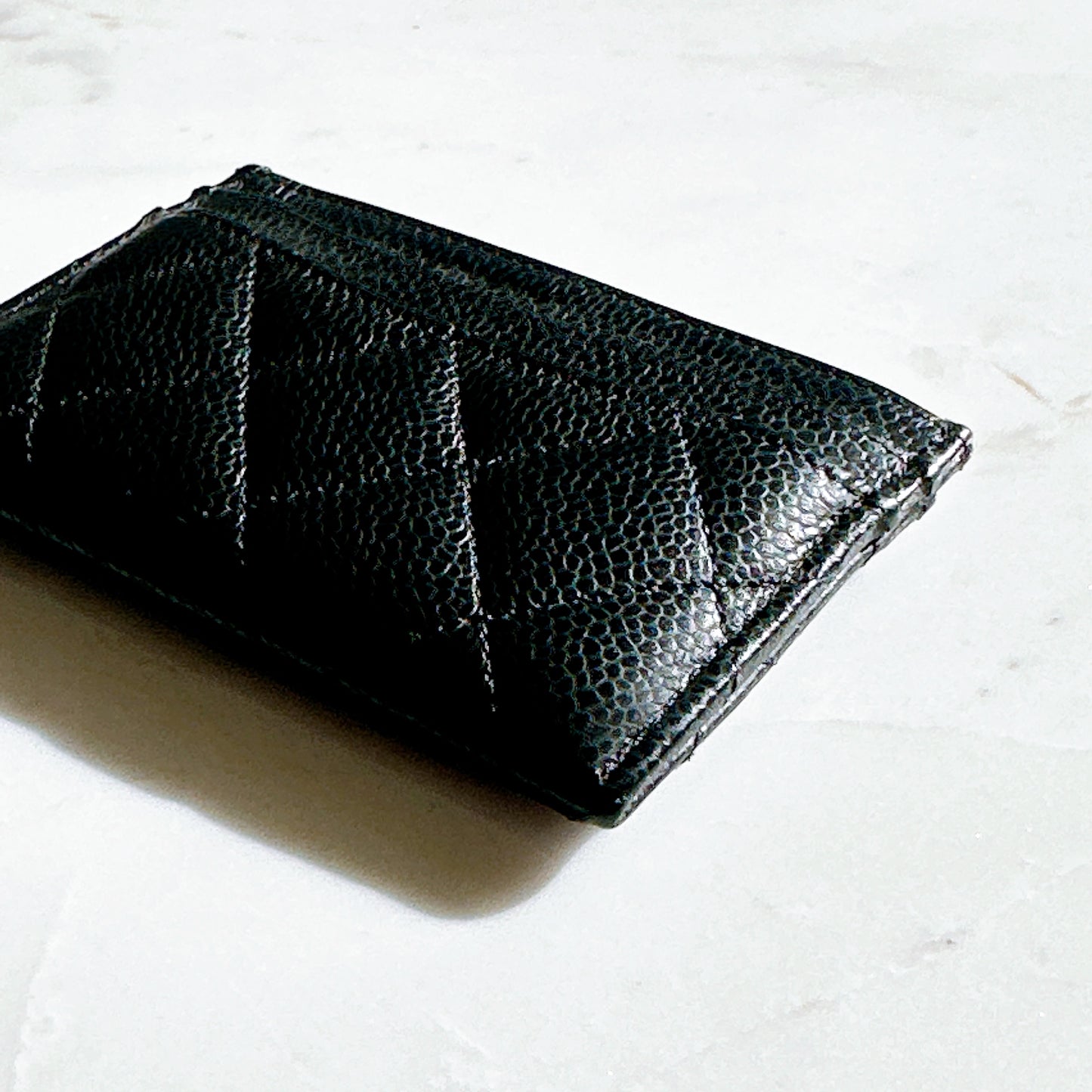 Chanel Classic Card Holder in Black Caviar