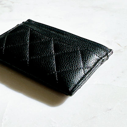 Chanel Classic Card Holder in Black Caviar