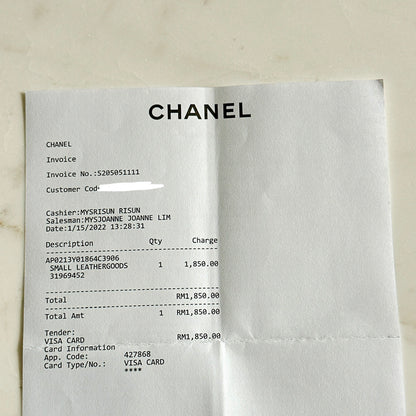 Chanel Classic Card Holder in Black Caviar