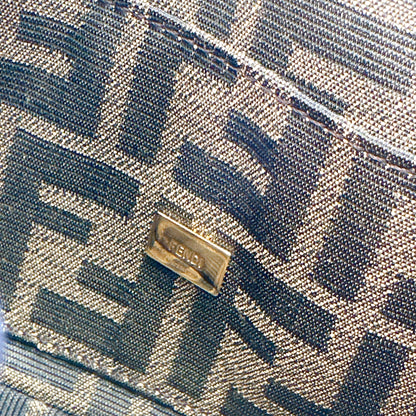 Fendi Mini Baguette in Brown FF Jacquard Fabric