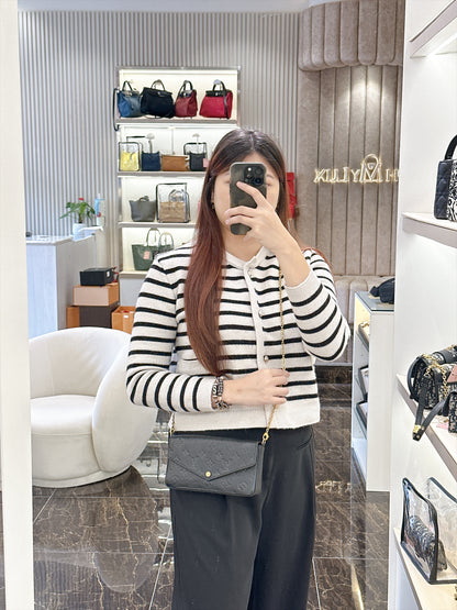 LV Monogram Empriente Felicie Pochette in Black